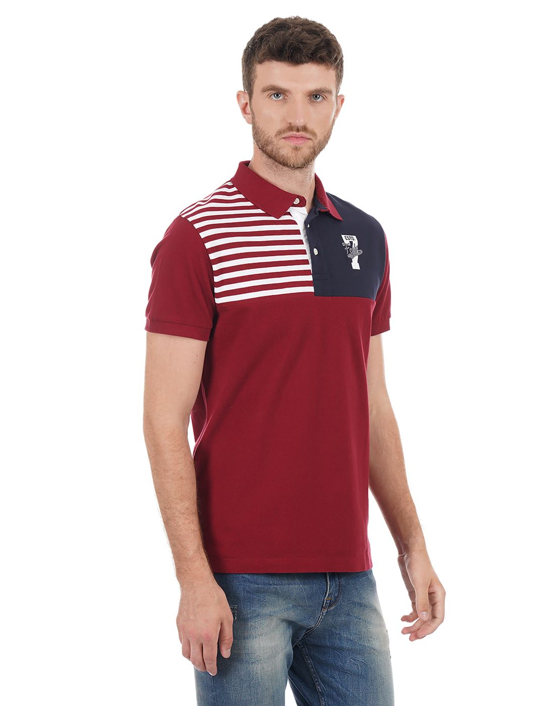 French Connection Men Casual Wear Striped T-Shirt