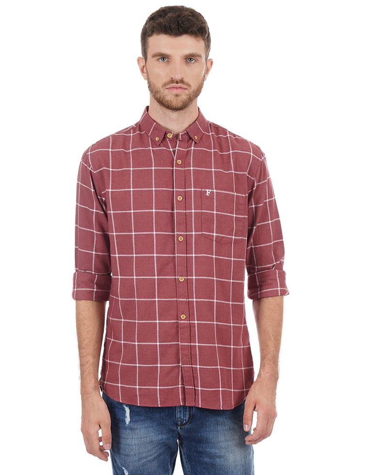 French Connection Men Casual Wear Checkered Shirt