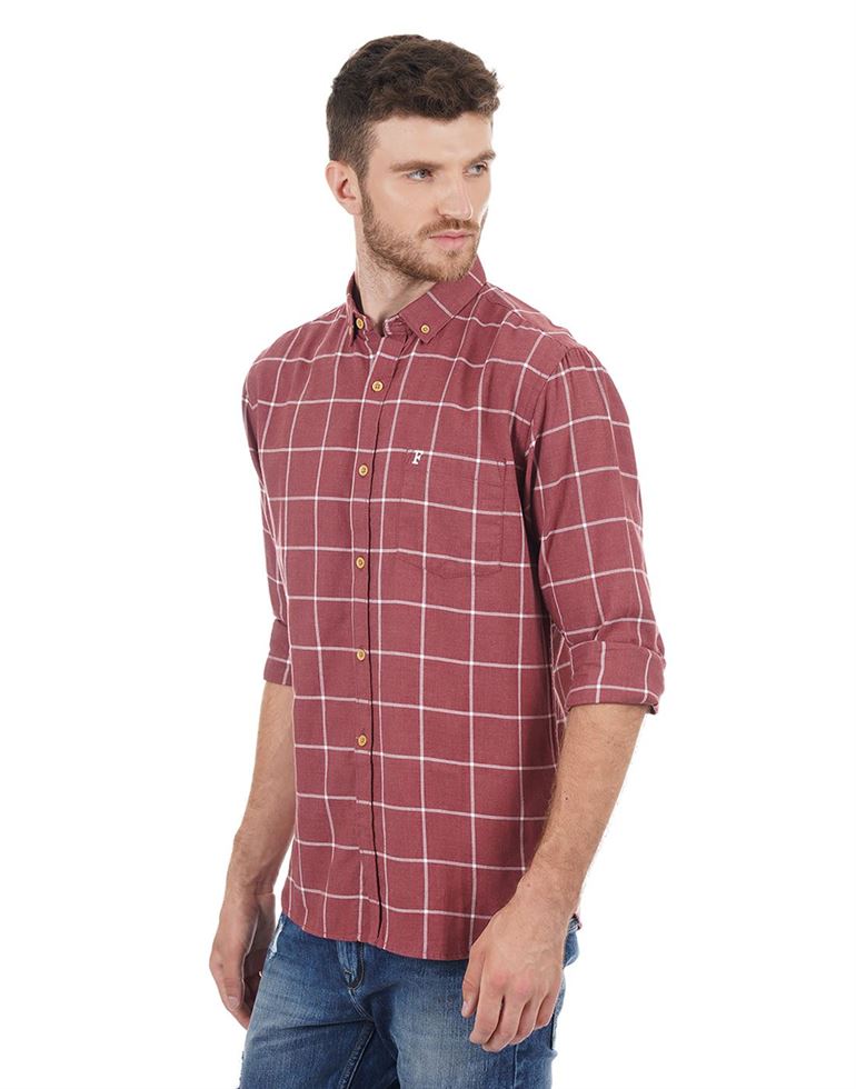 French Connection Men Casual Wear Checkered Shirt