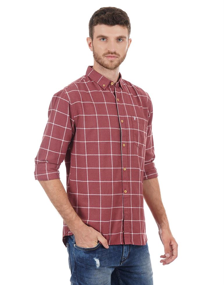 French Connection Men Casual Wear Checkered Shirt