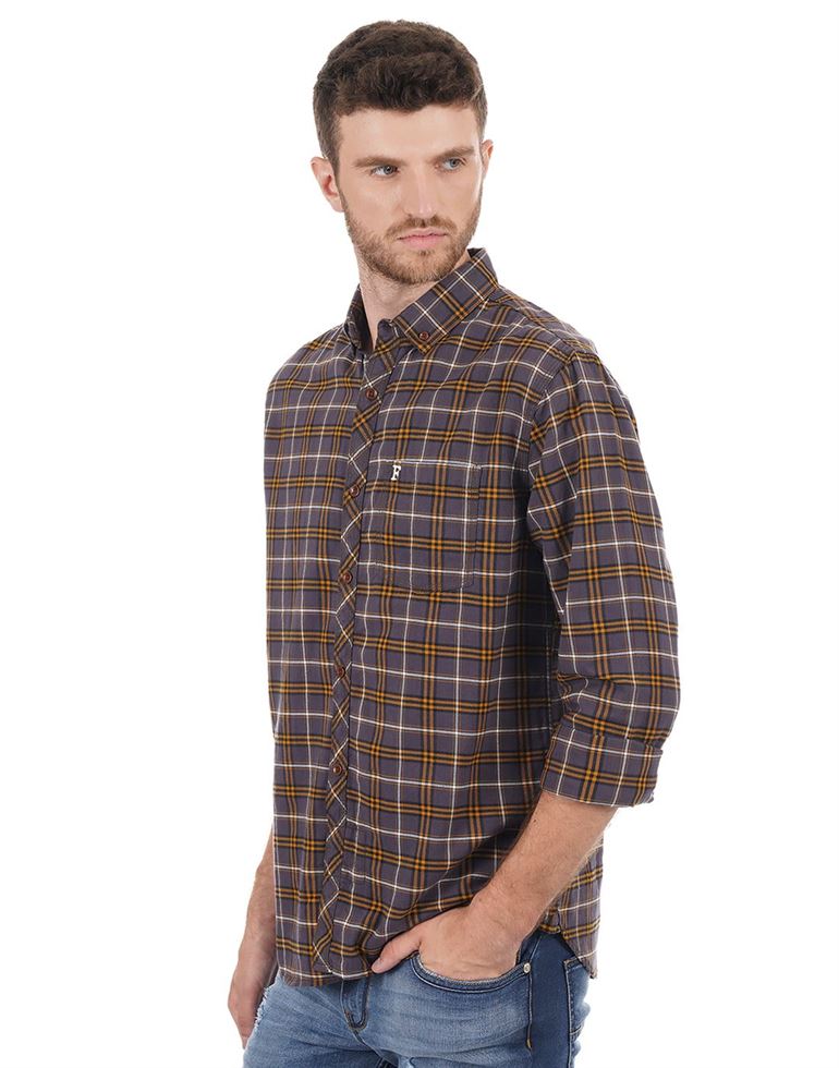 French Connection Men Casual Wear Checkered Shirt