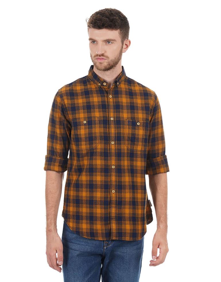 French Connection Men Casual Wear Checkered Shirt