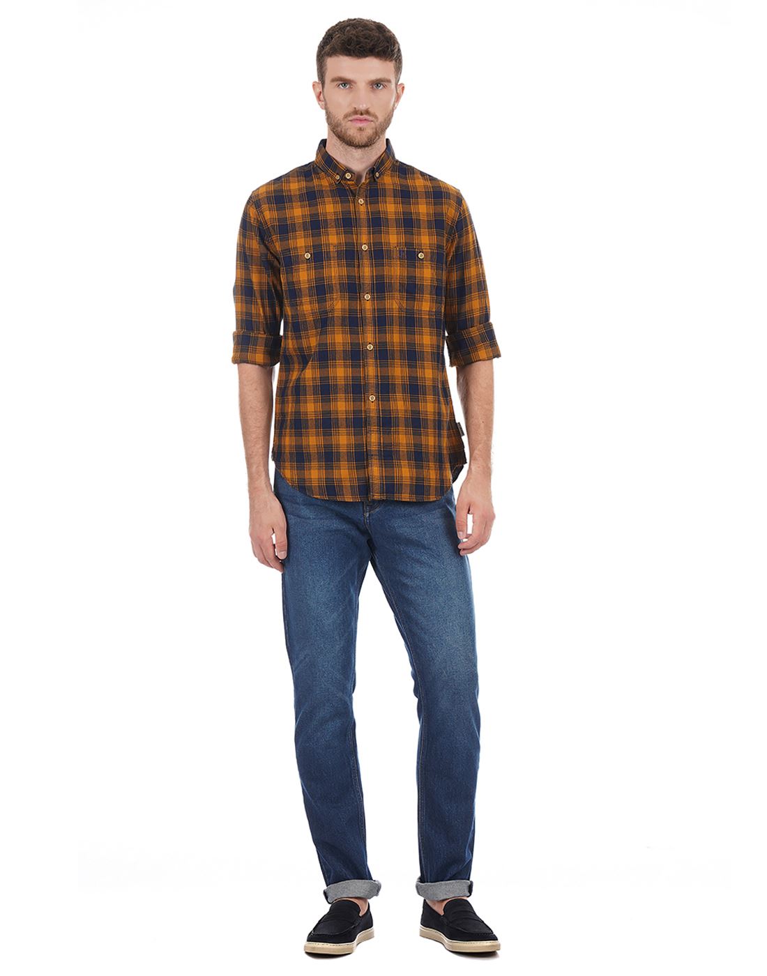 French Connection Men Casual Wear Checkered Shirt