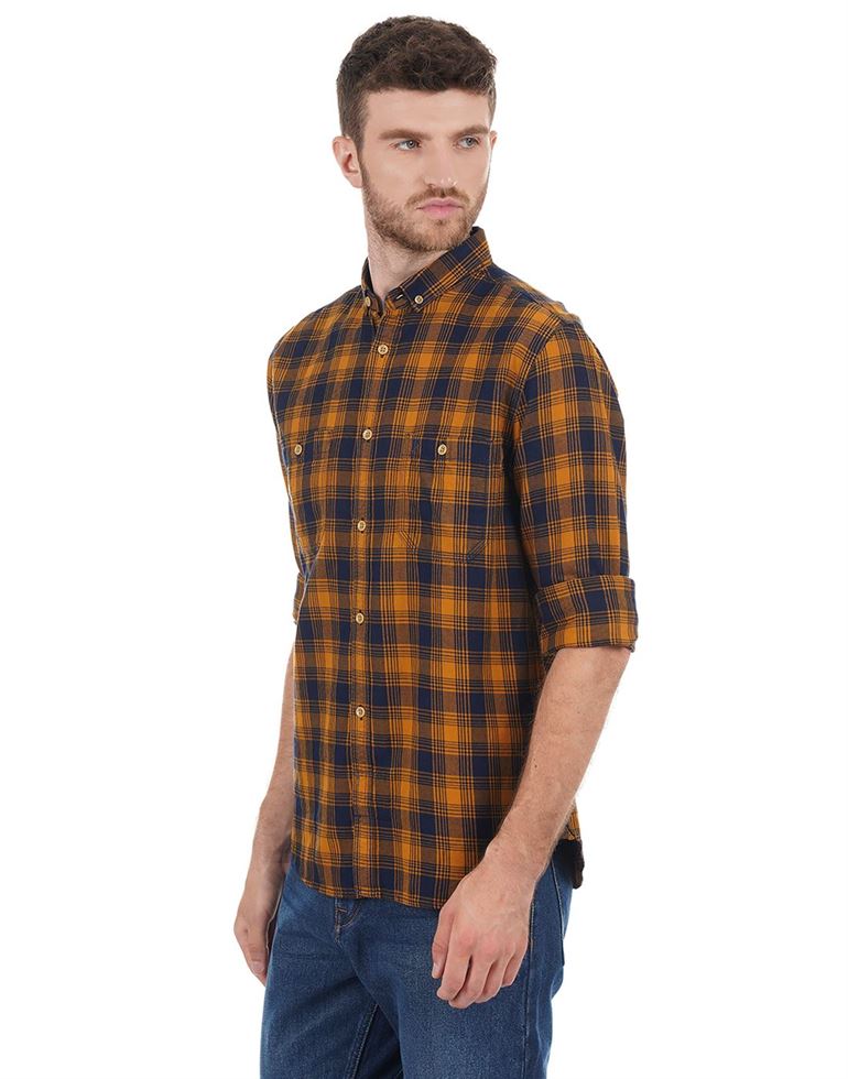 French Connection Men Casual Wear Checkered Shirt