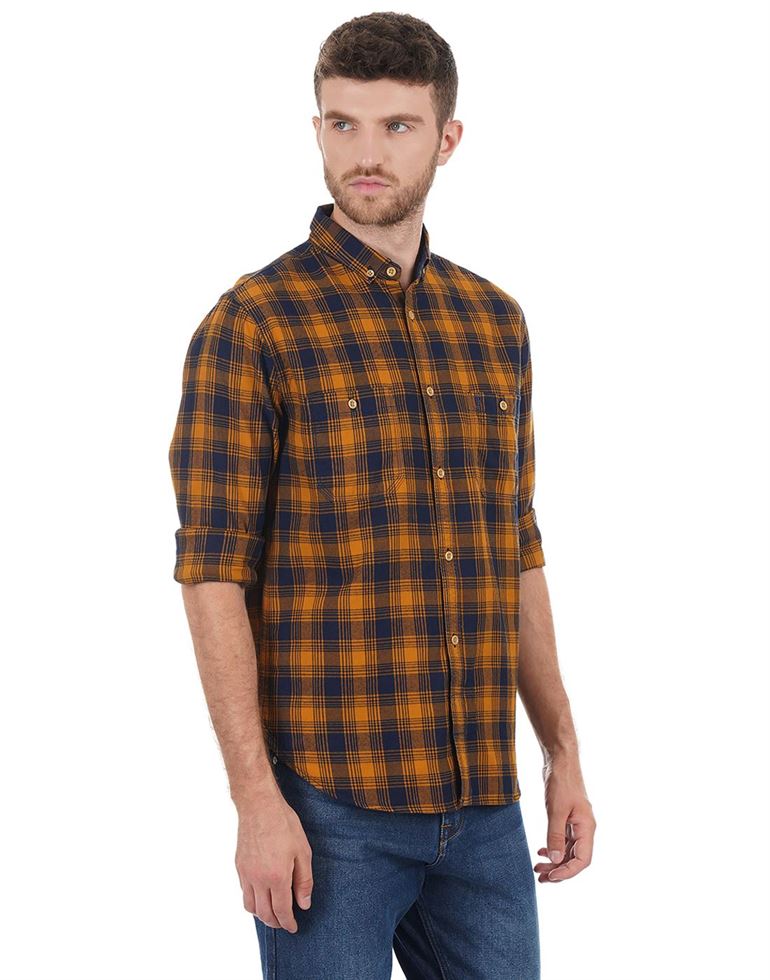 French Connection Men Casual Wear Checkered Shirt