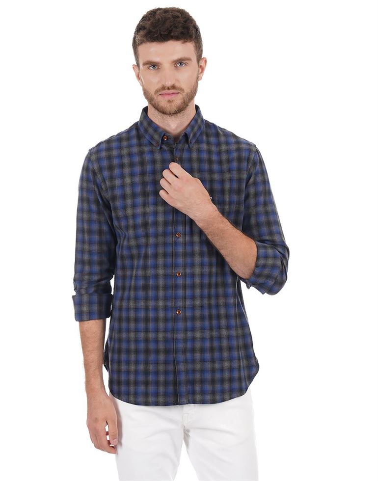 French Connection Men Casual Wear Checkered Shirt