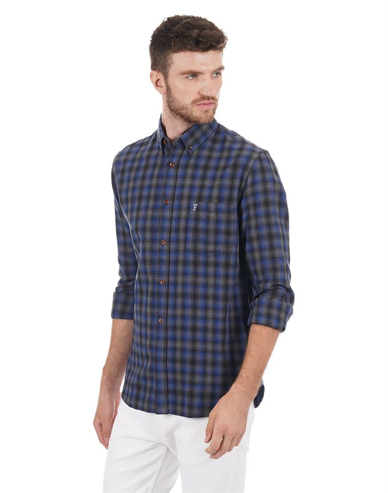 French Connection Men Casual Wear Checkered Shirt