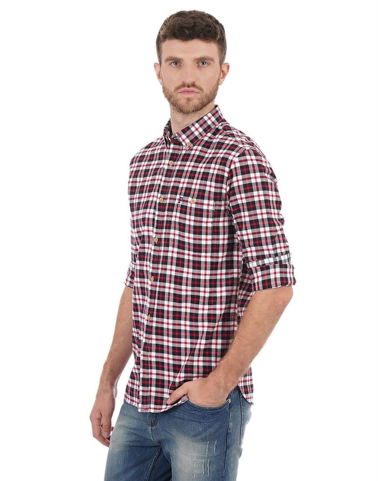 French Connection Men Casual Wear Checkered Shirt