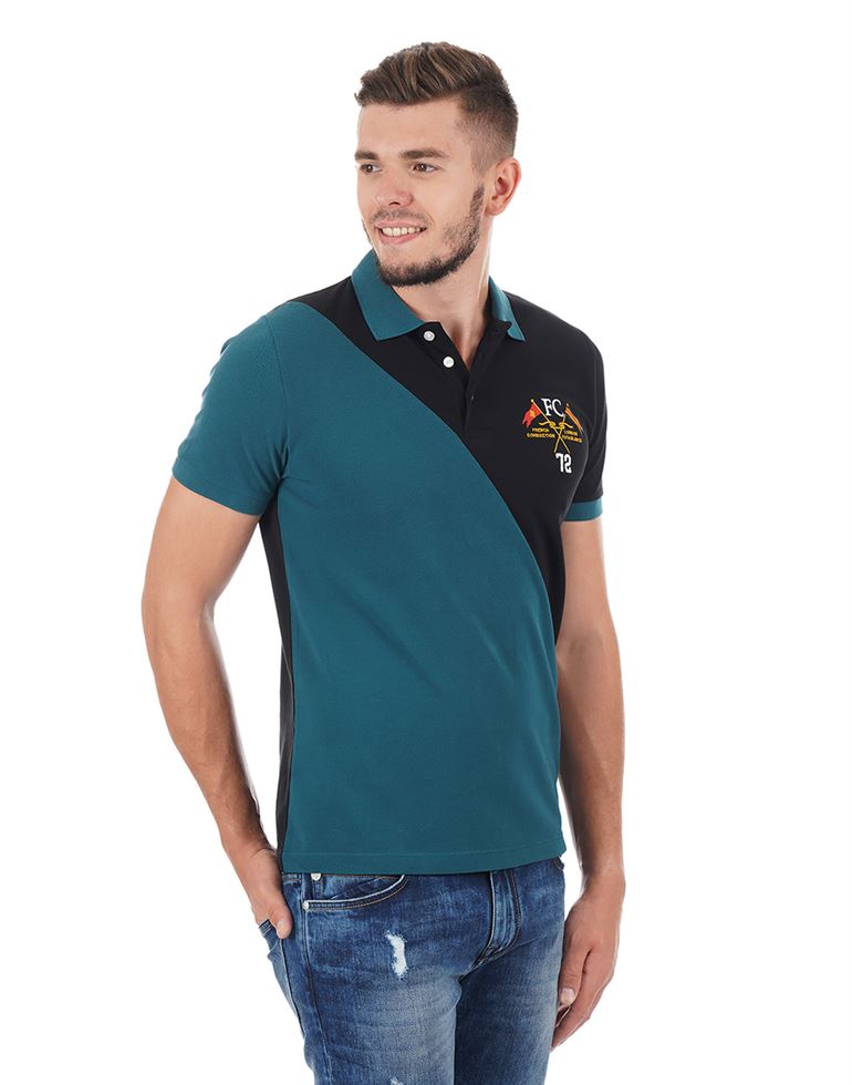 French Connection Men Casual Wear Color Block Polo T-Shirt