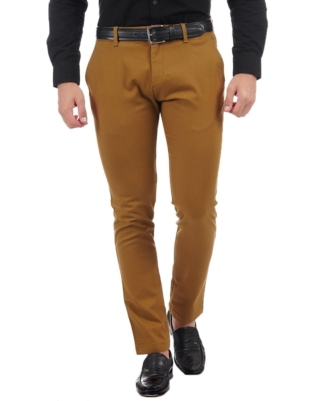 Buy INDIAN TERRAIN Printed Cotton Stretch Slim Fit Men's Casual Trousers |  Shoppers Stop