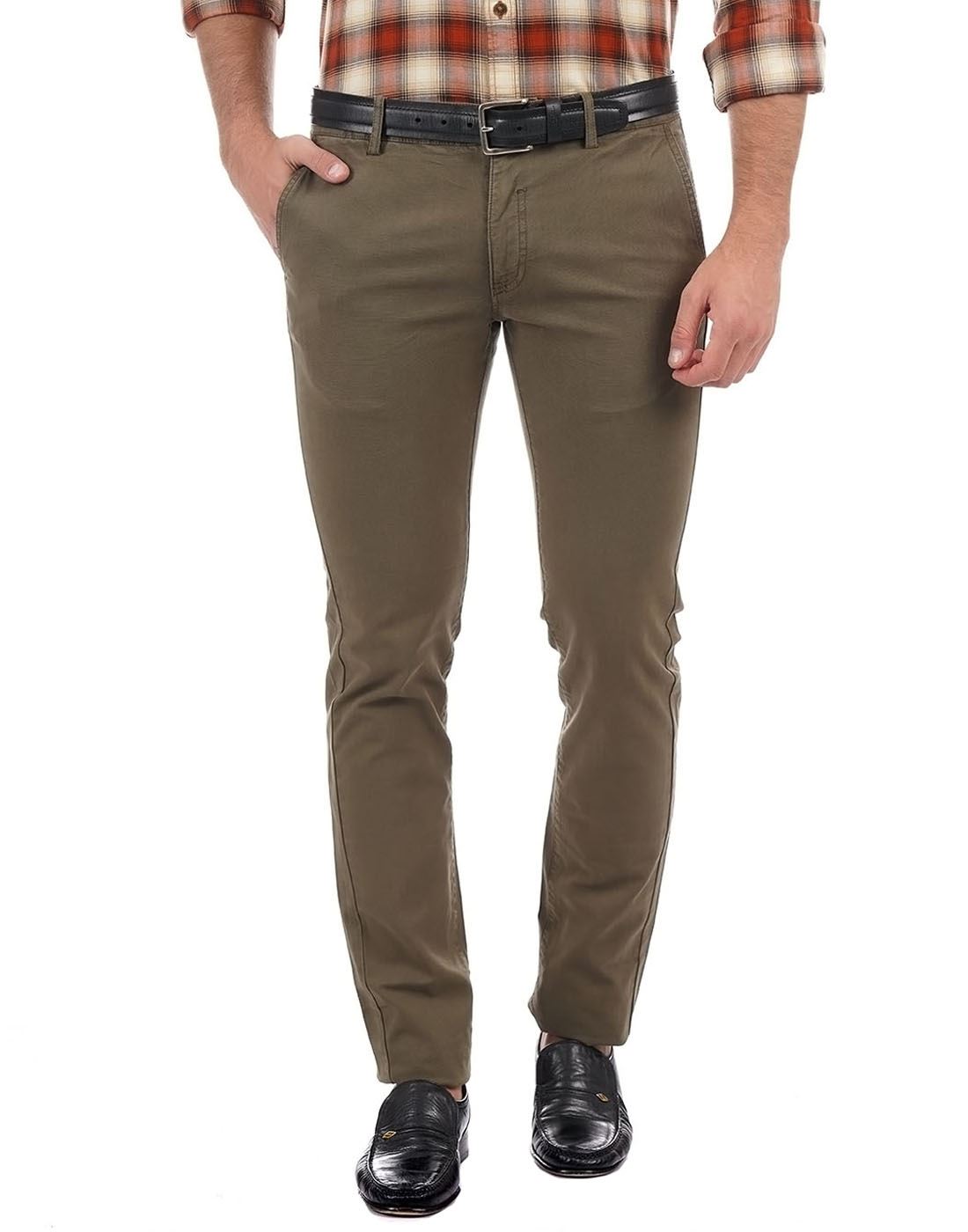 Buy Indian Terrain Men Beige Solid Slim fit Regular trousers Online at Low  Prices in India - Paytmmall.com