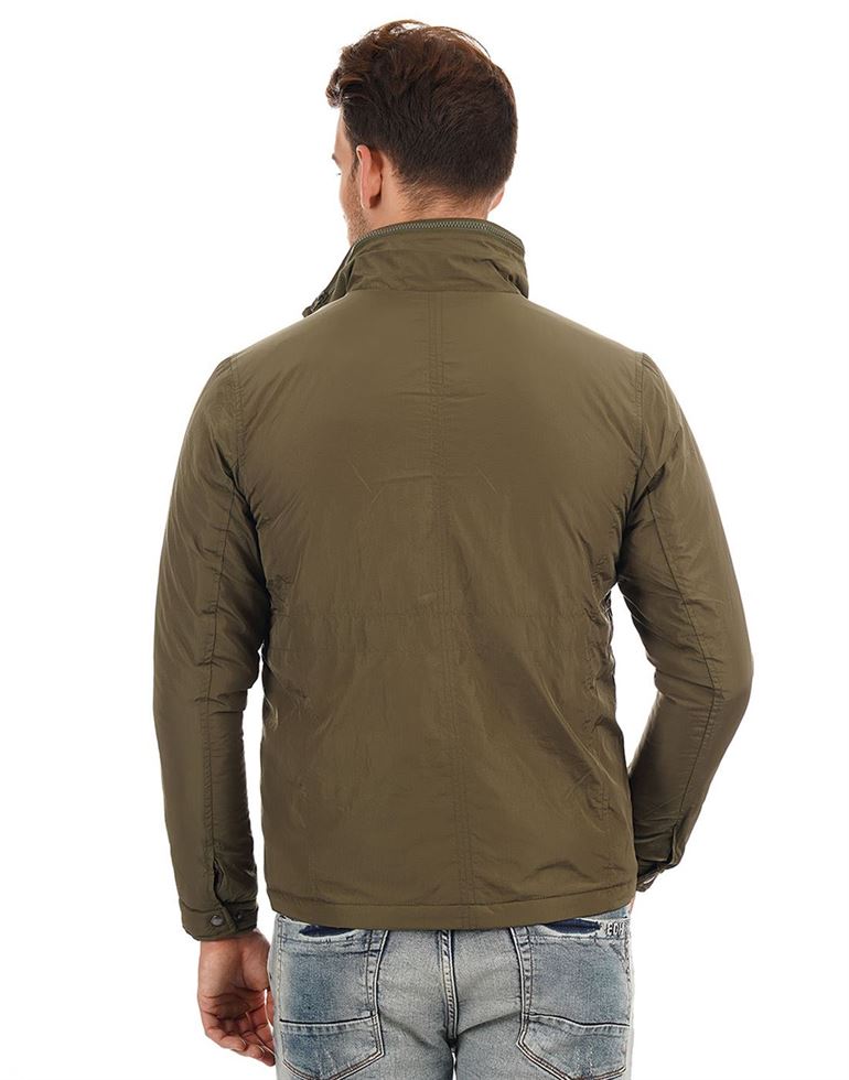 Buy Indian Terrain Men Olive Green Solid Tailored Jacket - Jackets for Men  6997548 | Myntra