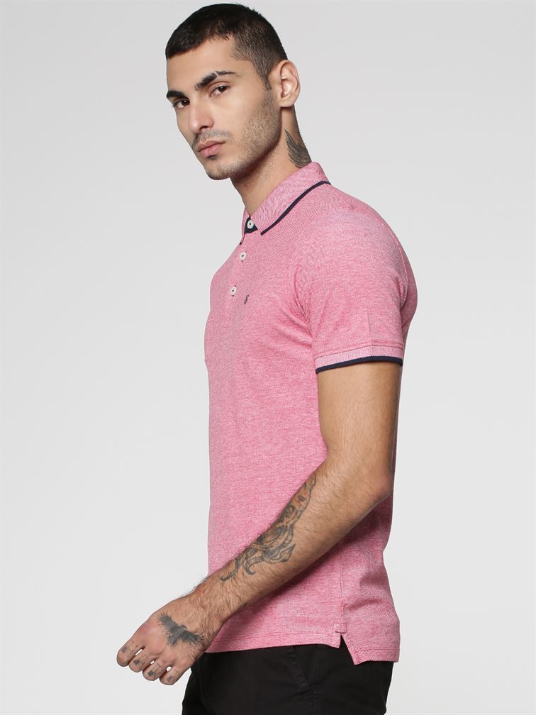 Jack & Jones Men Casual Wear Solid Polo T-Shirt