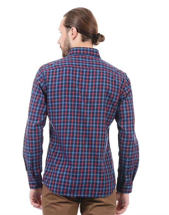 London Fog Men Casual Wear Checkered Shirt