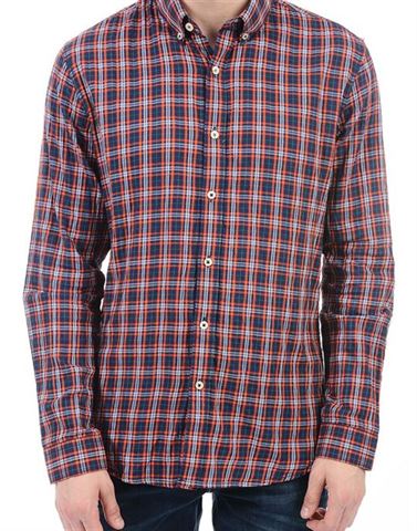 London Fog Men Casual Wear Checkered Shirt