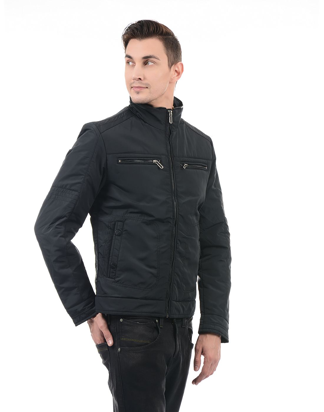 London Fog Men Casual Wear Solid Jacket