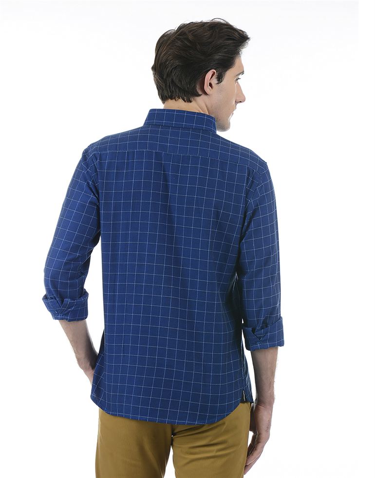 London Fog Men Casual Wear Checkered Shirt