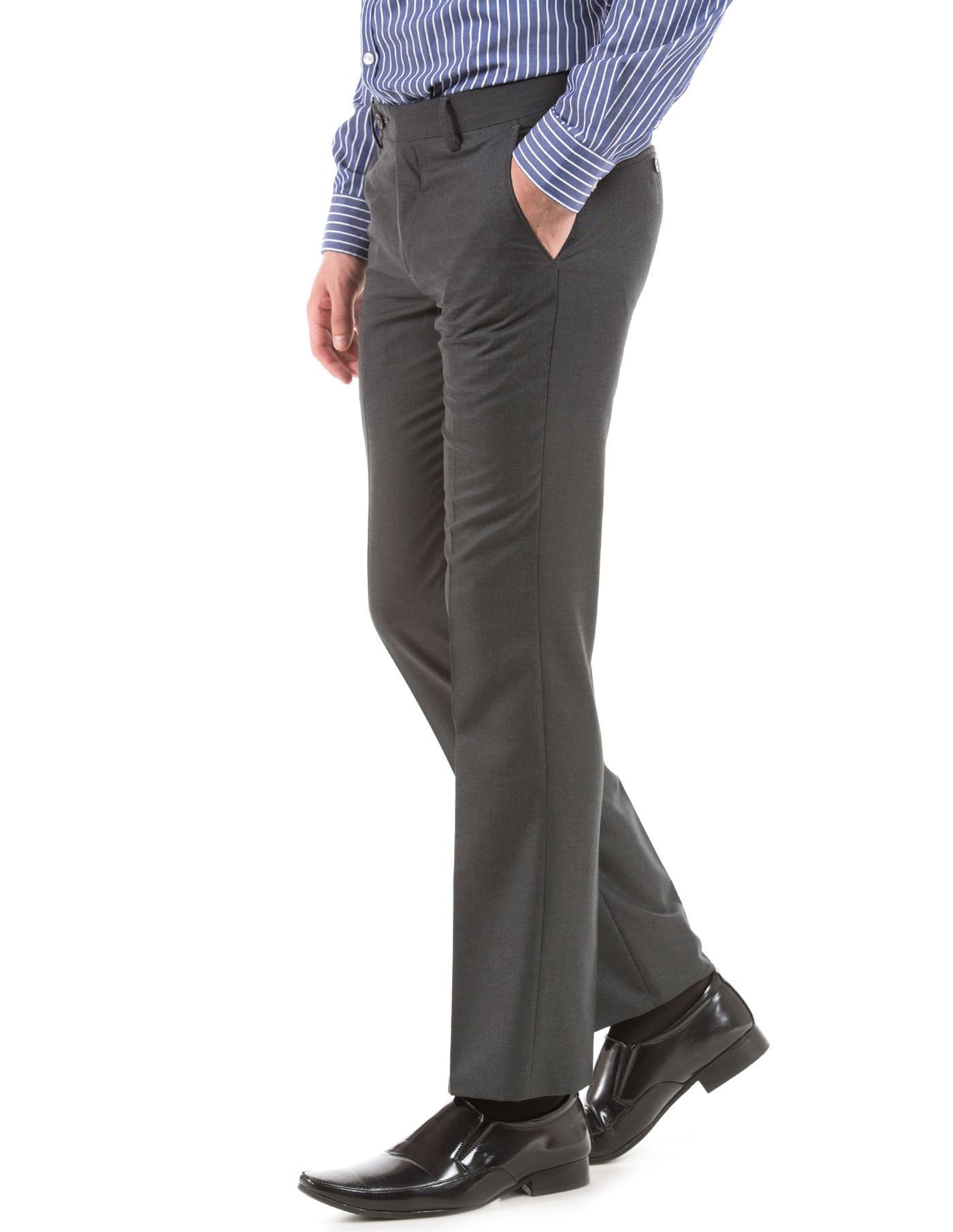 Peter England Dark Grey Trousers