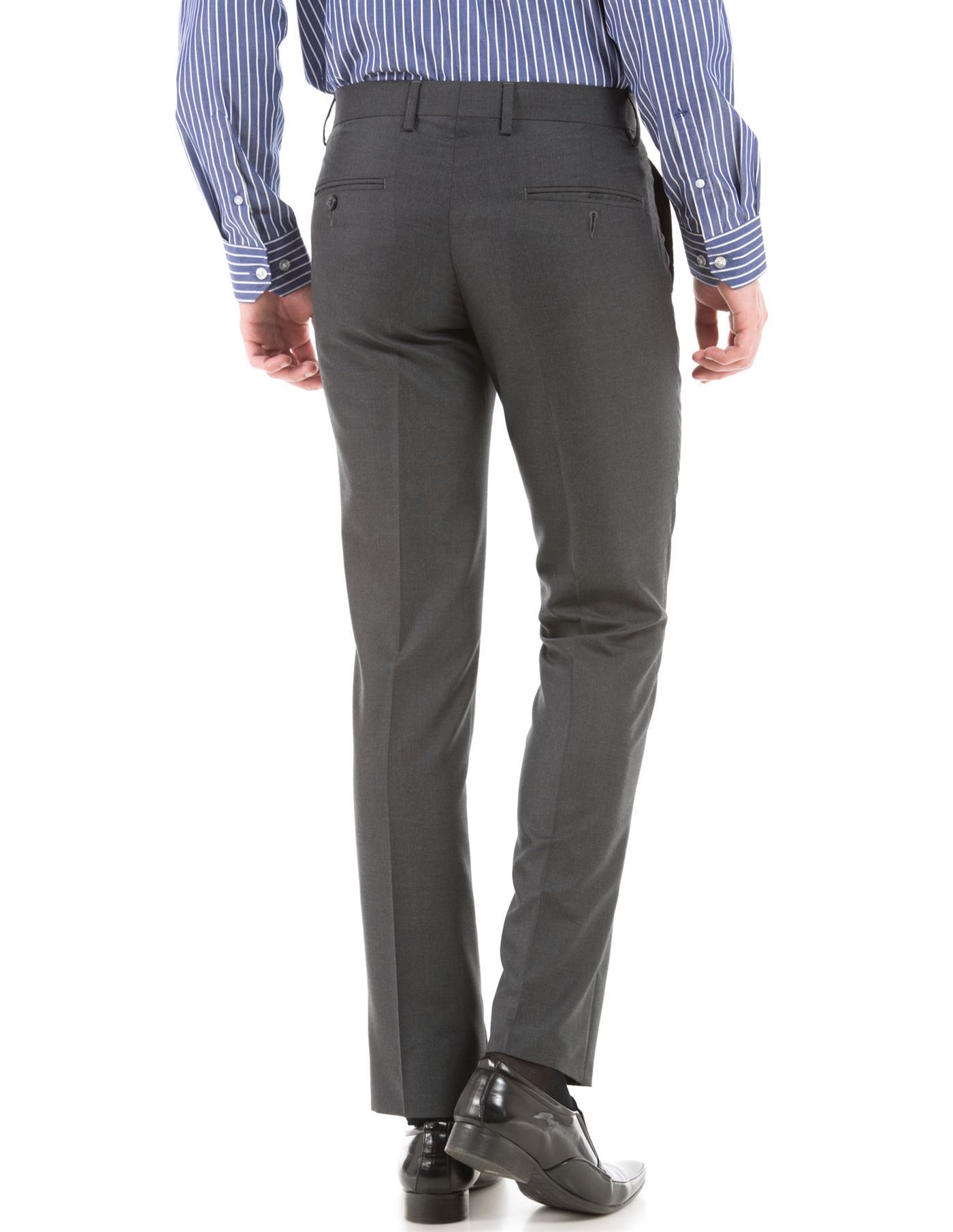 JB Studio Formal Trousers  Buy JB Studio Men Solid Dark Grey Cotton Slim  Fit Formal Trouser Online  Nykaa Fashion