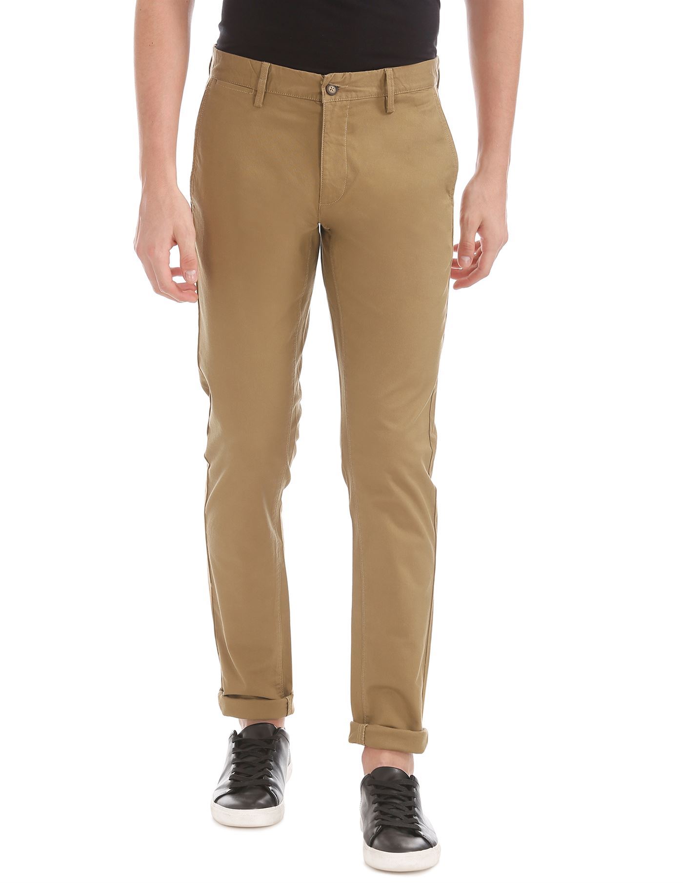 Buy US Polo Assn Men Olive Brown Slim Fit Trousers on Myntra   PaisaWapascom