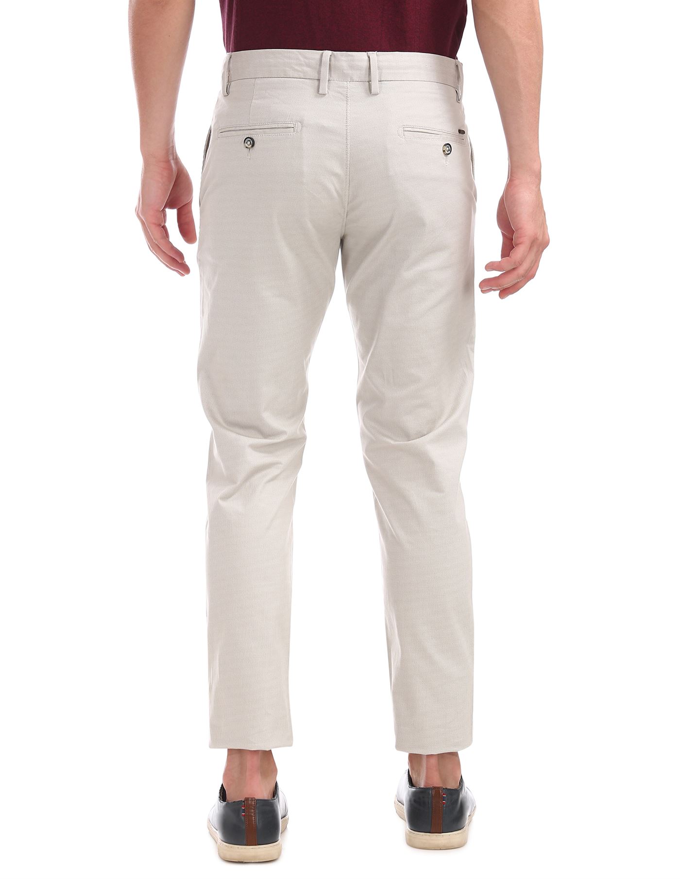 Buy U.S. Polo Assn. Green Regular Fit Self Design Flat Front Trousers for  Men's Online @ Tata CLiQ