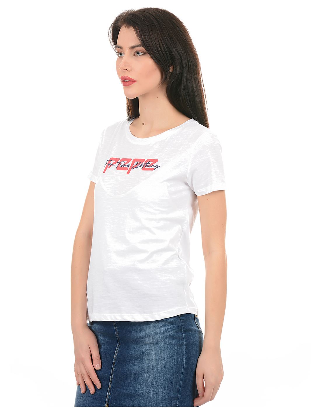 Wear White | | Pepe Casual White Off Off 107419 Women T-Shirt Jeans
