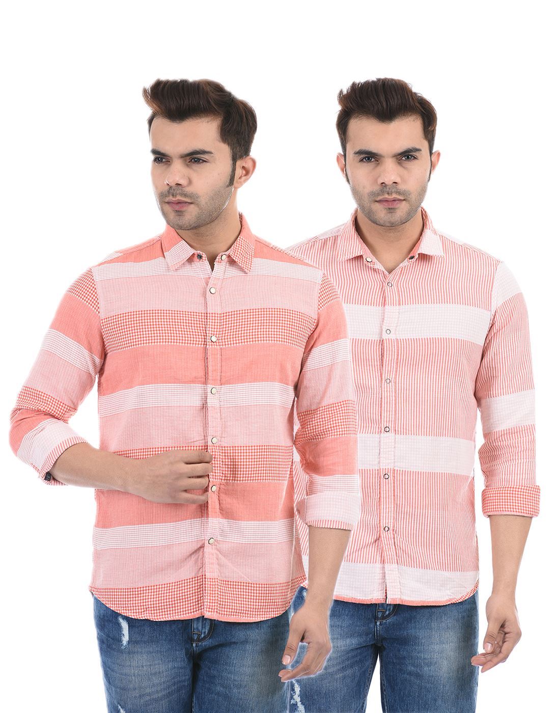 checkered pink shirt