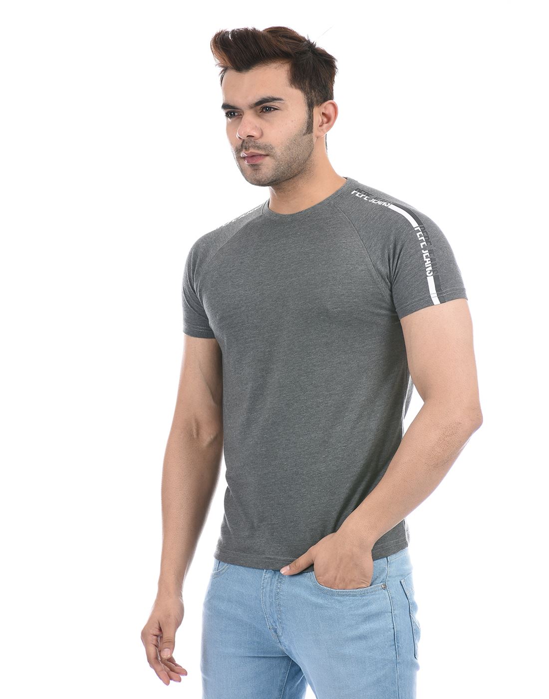 Pepe Wear Grey T-Shirt 144422 | Solid Jeans Grey Men Casual |