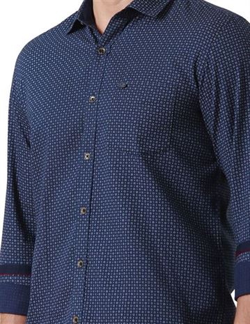 True Blue Men Casual Wear Printed Shirt