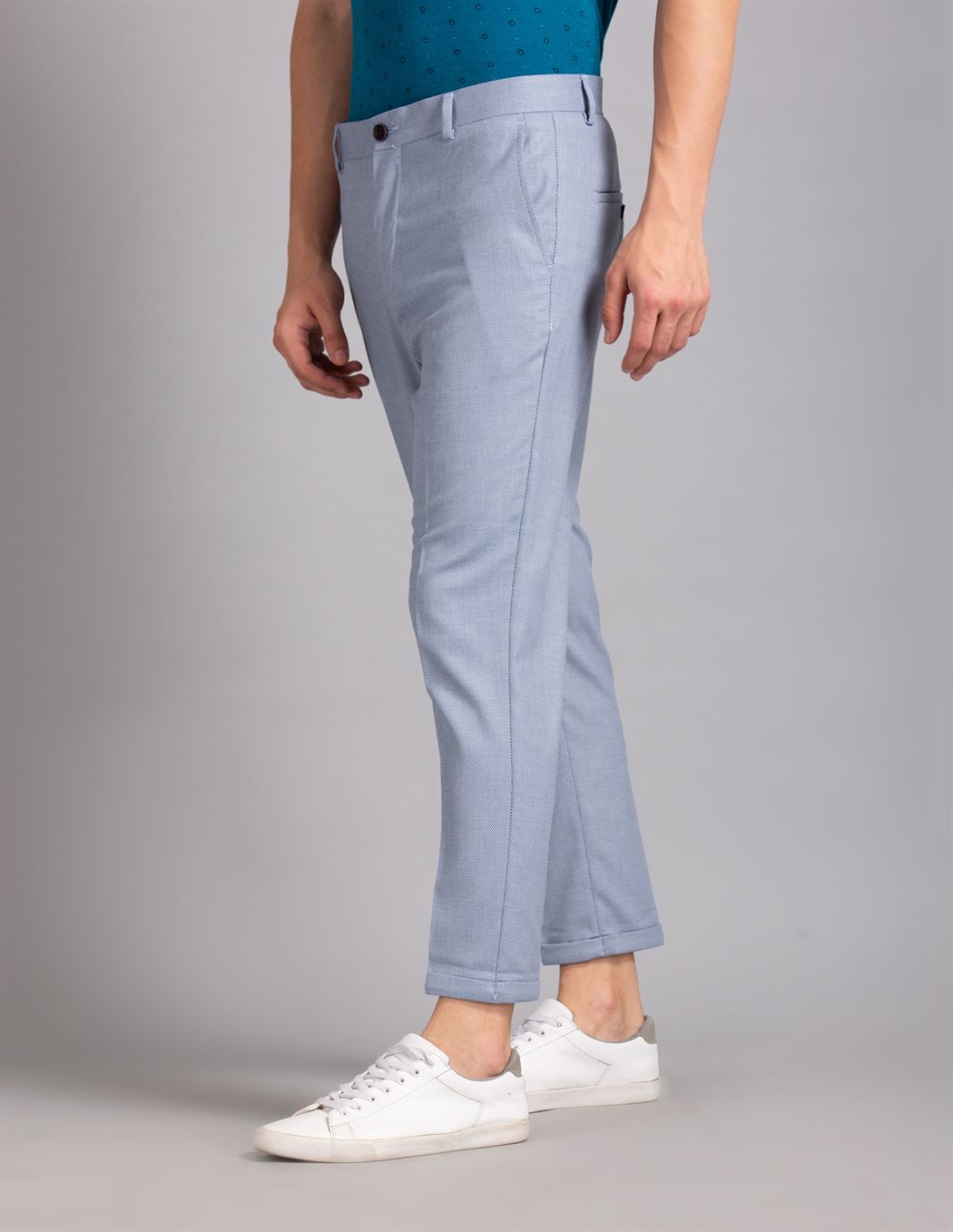 True Blue Men Casual Wear Trousers