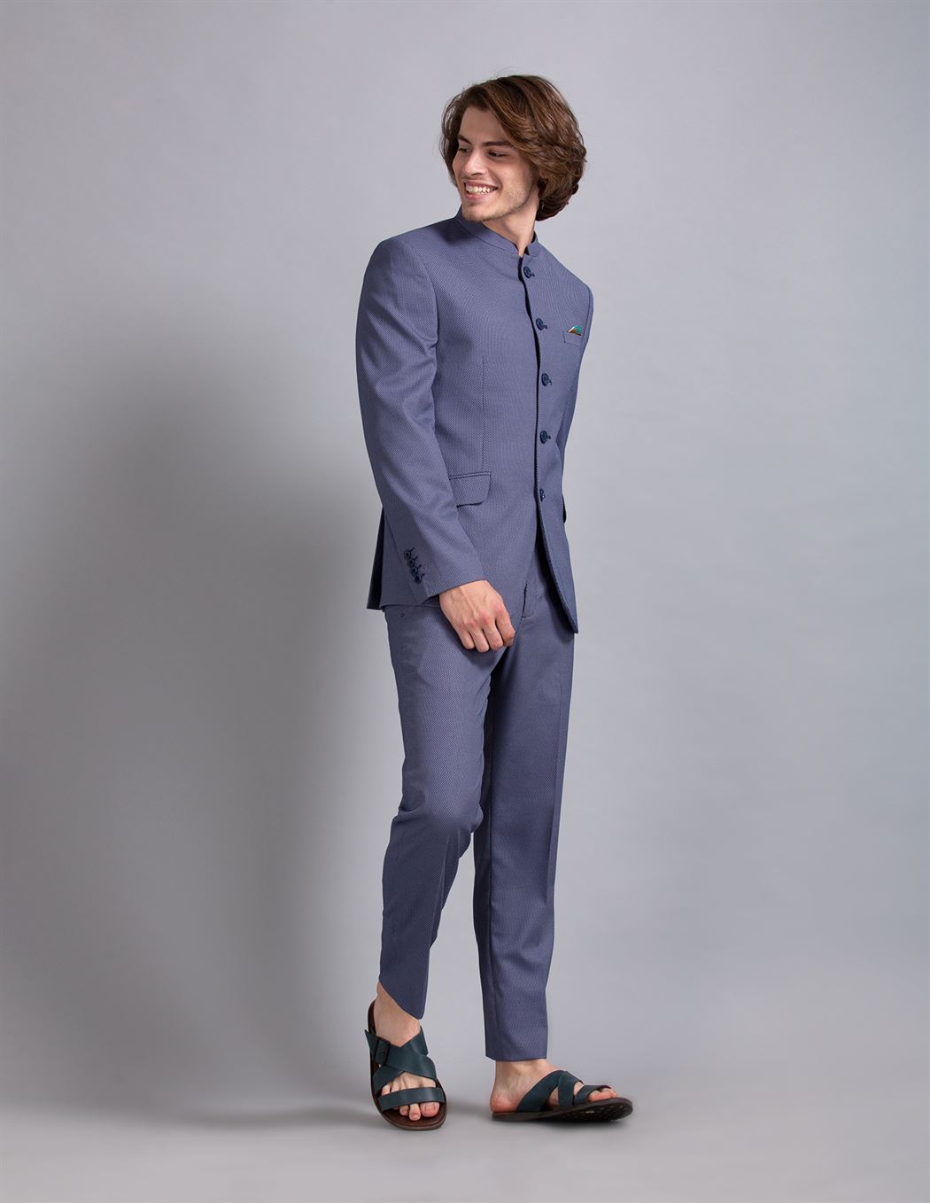 True Blue Men Party Wear Suit