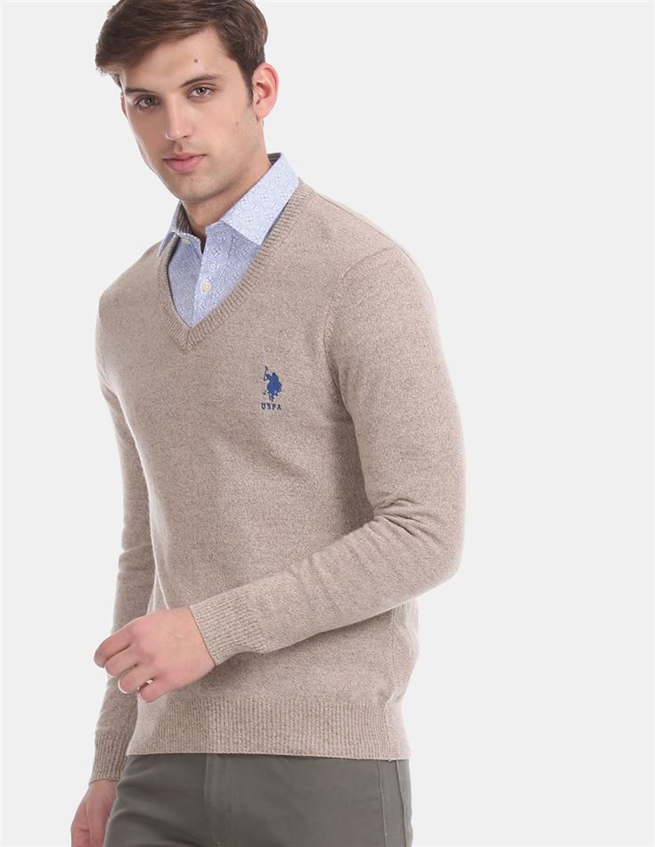 Buy U.S. POLO ASSN. Men Beige I755 Natural Polyester Thermal Top online