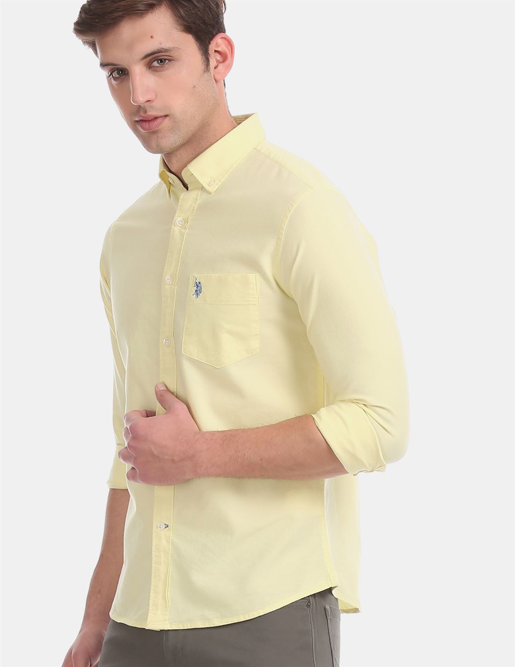 us polo shirt yellow