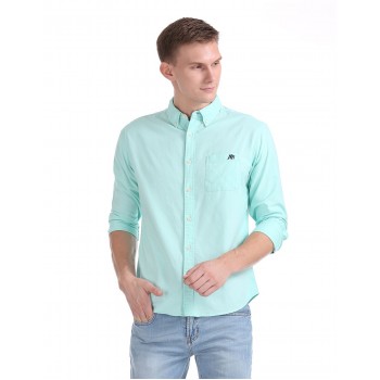 Aeropostale Men Casual Wear Solid Shirt