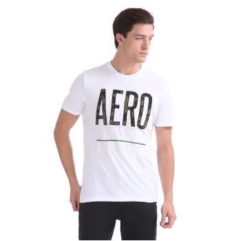 Aeropostale Men Casual Wear Printed T-Shirt