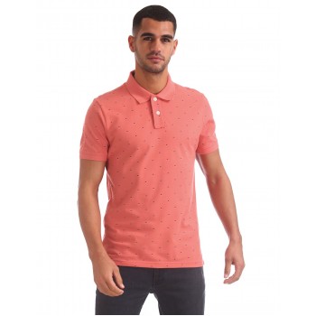 Aeropostale Men Casual Wear Printed Polo T-Shirt