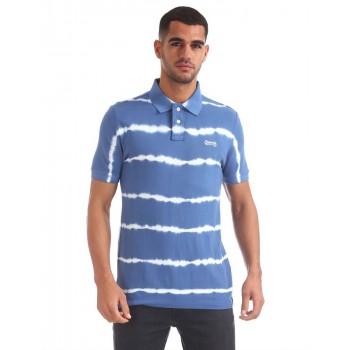 Aeropostale Men Casual Wear Striped Polo T-Shirt