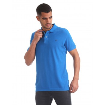 Aeropostale Men Casual Wear Solid Polo T-Shirt