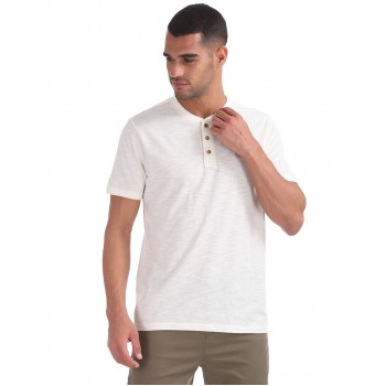 Aeropostale Men Casual Wear Solid T-Shirt