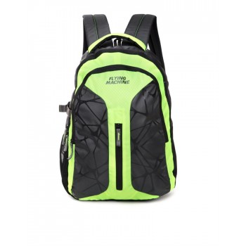 Flying Machine UniSex Green Casual Wear Backpack