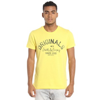 Jack n Jones Men Casual Wear Chest Print T-shirt