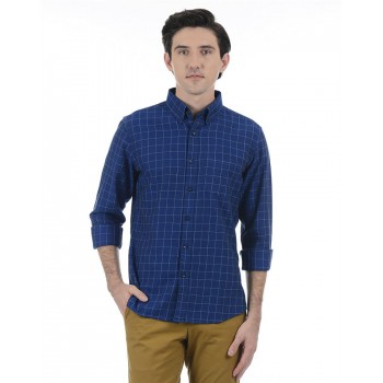 London Fog Men Casual Wear Checkered Shirt