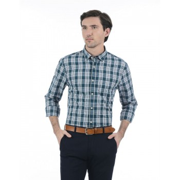 London Fog Men Casual Wear Checkered Shirt