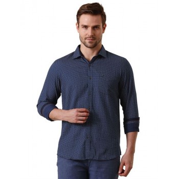 True Blue Men Casual Wear Printed Shirt