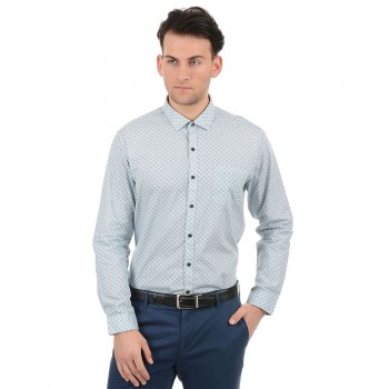 True Blue Men Blue Casual Wear Shirt