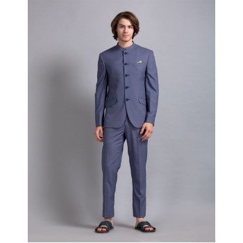 True Blue Men Party Wear Suit